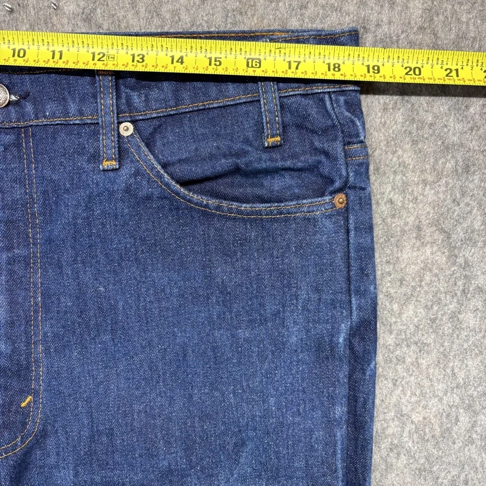 Vintage Levi's 20517 0217 Orange Tab 36x33 Blue Denim USA 80s Bootcut Western - Picture 6 of 16